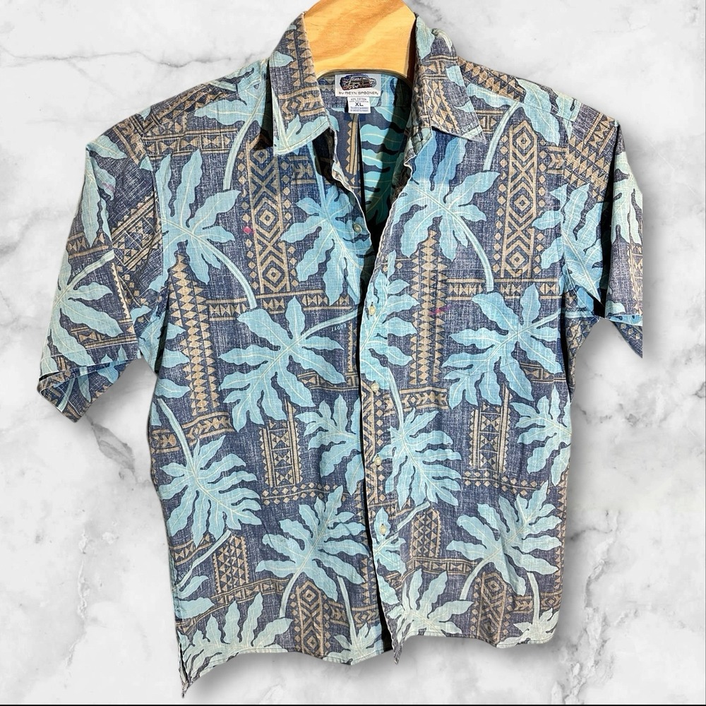 Reyn Spooner Art‎ of Eddy Y Reyn Spooner Hawaiian Floral Mens XL